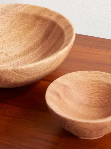 The Conran Shop Istria Set of Two Oak Snack Bowls - Men | Thumbnail 3