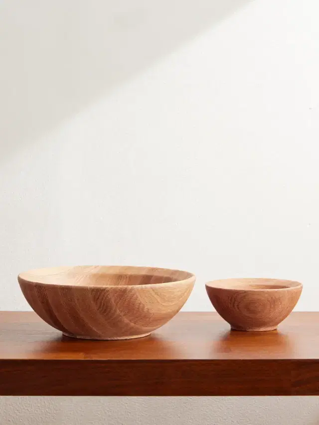 The Conran Shop Istria Set of Two Oak Snack Bowls - Men