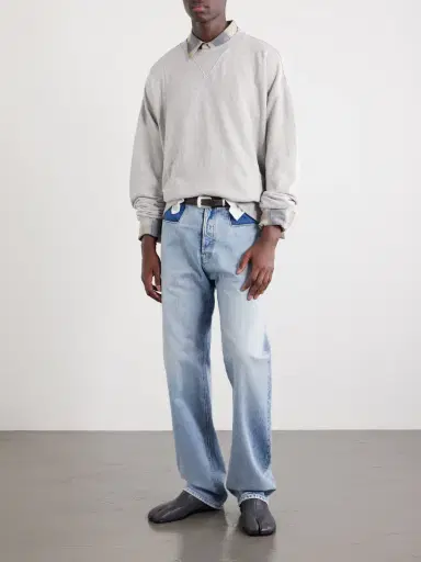 Maison Margiela Double Layered Cotton-Fleece Sweatshirt - Men | Thumbnail 2