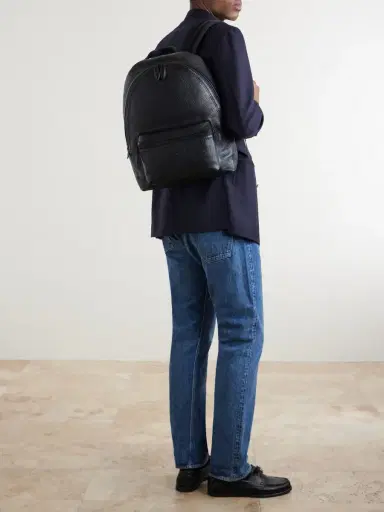 Berluti Time Off Full-Grained Leather Backpack - Men | Thumbnail 3
