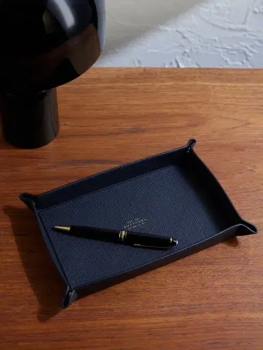 Smythson Panama Cross-Grain Leather Trinket Tray - Men | Thumbnail 2 Smythson Panama Cross-Grain Leather Trinket Tray - Men | Thumbnail 2
