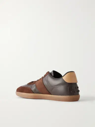 Tod's Suede-Trimmed Leather Sneakers - Men | Thumbnail 4 Tod's Suede-Trimmed Leather Sneakers - Men | Thumbnail 4