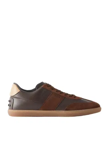 Tod's Suede-Trimmed Leather Sneakers - Men | Thumbnail 1 Tod's Suede-Trimmed Leather Sneakers - Men | Thumbnail 1