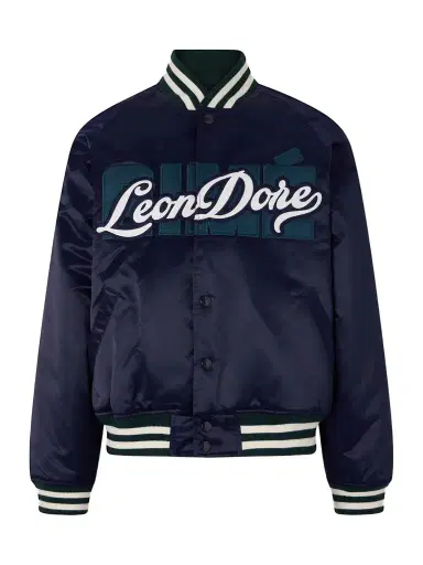 Aimé Leon Dore Logo-Embroidered Satin Varsity Jacket - Men | Thumbnail 1 Aimé Leon Dore Logo-Embroidered Satin Varsity Jacket - Men | Thumbnail 1