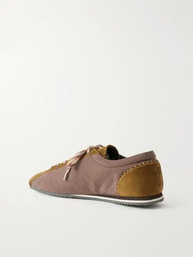 Wales Bonner Paris Trainer Shell Suede-Trimmed Sneakers - Men | Thumbnail 4