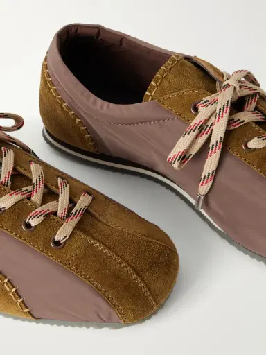 Wales Bonner Paris Trainer Shell Suede-Trimmed Sneakers - Men | Thumbnail 5