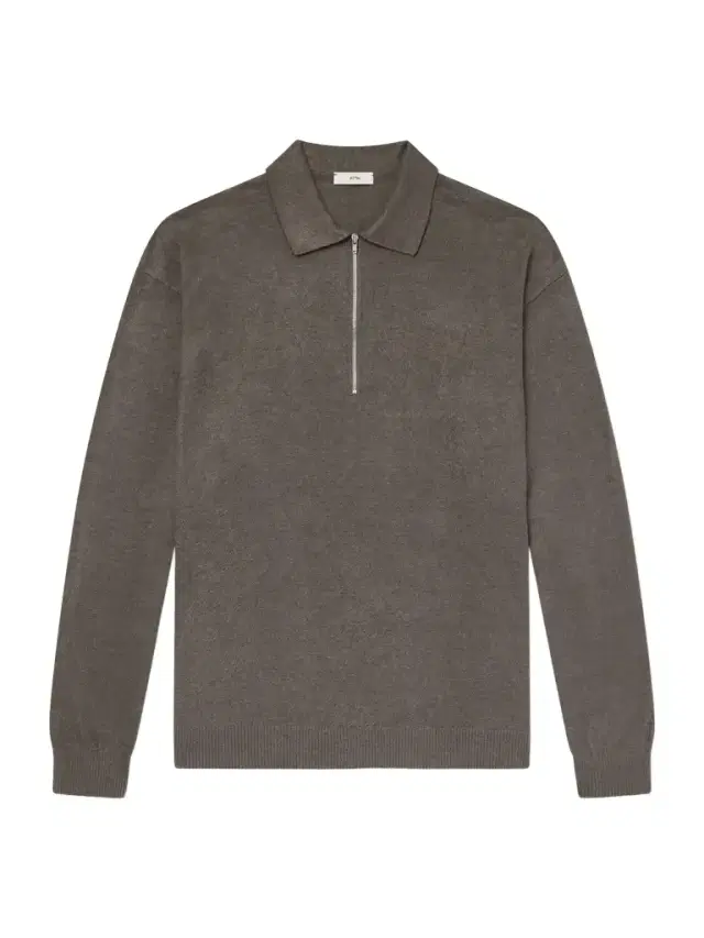 ATON Linen and Cotton-Blend Half-Zip Polo Sweater - Men
