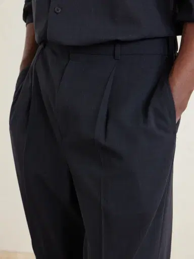 ATON Straight-Leg Pleated Wool-Gauze Trousers - Men | Thumbnail 5 ATON Straight-Leg Pleated Wool-Gauze Trousers - Men | Thumbnail 5