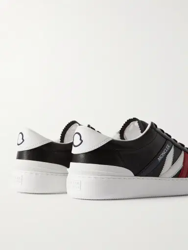 Moncler Monaco M Striped Leather Sneakers - Men | Thumbnail 5
