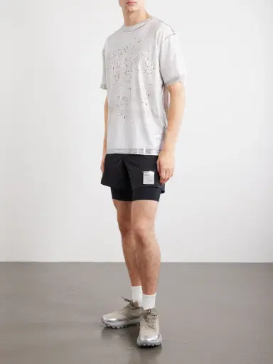 Satisfy Logo-Print Distressed MothTech™ Cotton-Jersey T-Shirt - Men | Thumbnail 2 Satisfy Logo-Print Distressed MothTech™ Cotton-Jersey T-Shirt - Men | Thumbnail 2