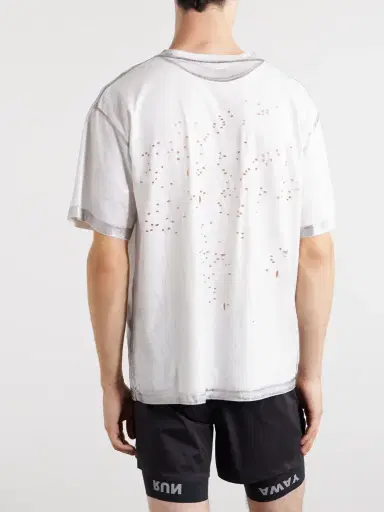 Satisfy Logo-Print Distressed MothTech™ Cotton-Jersey T-Shirt - Men | Thumbnail 4 Satisfy Logo-Print Distressed MothTech™ Cotton-Jersey T-Shirt - Men | Thumbnail 4