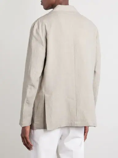 De Bonne Facture Writer's Unstructured Linen Suit Jacket - Men | Thumbnail 4 De Bonne Facture Writer's Unstructured Linen Suit Jacket - Men | Thumbnail 4