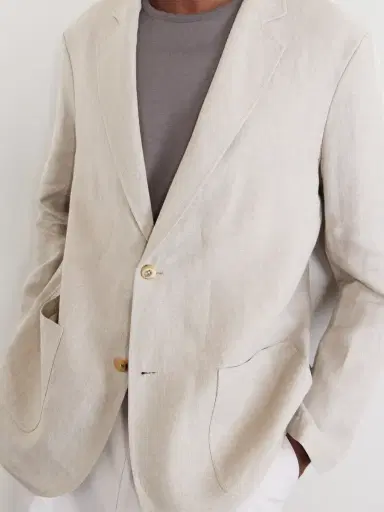 De Bonne Facture Writer's Unstructured Linen Suit Jacket - Men | Thumbnail 5 De Bonne Facture Writer's Unstructured Linen Suit Jacket - Men | Thumbnail 5