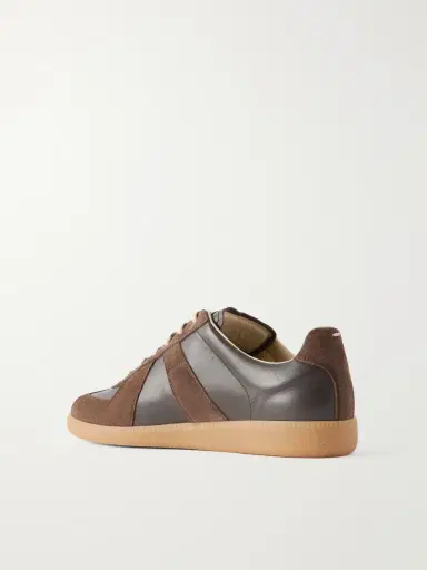 Maison Margiela Replica Leather and Suede Sneakers - Men | Thumbnail 4