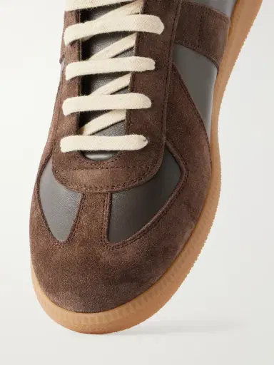 Maison Margiela Replica Leather and Suede Sneakers - Men | Thumbnail 5