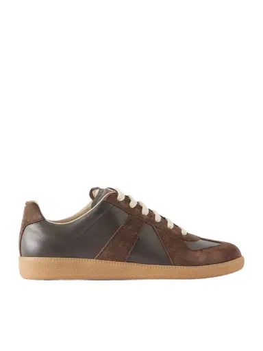 Maison Margiela Replica Leather and Suede Sneakers - Men | Thumbnail 1