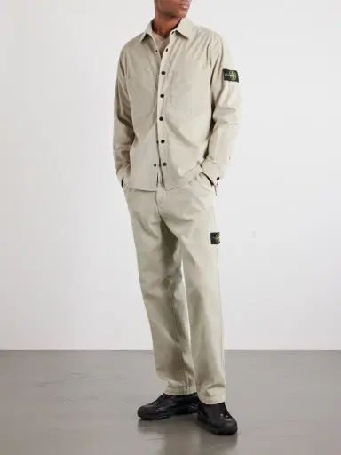 Stone Island Logo-Appliquéd Cotton-Corduroy Shirt - Men | Thumbnail 2