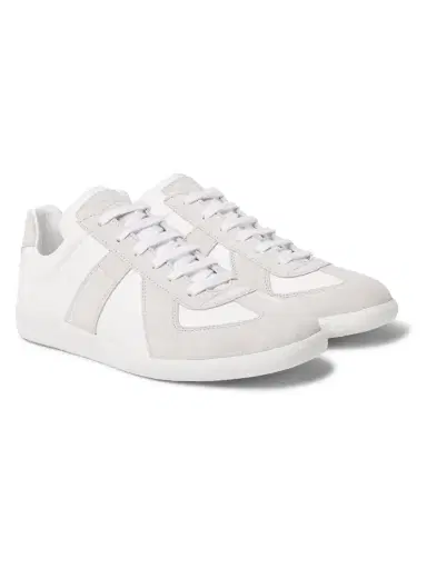 Maison Margiela Replica Leather and Suede Sneakers - Men | Thumbnail 4
