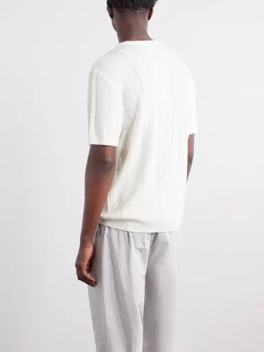 Aimé Leon Dore Striped Pointelle-Knit Merino Wool T-Shirt - Men | Thumbnail 4