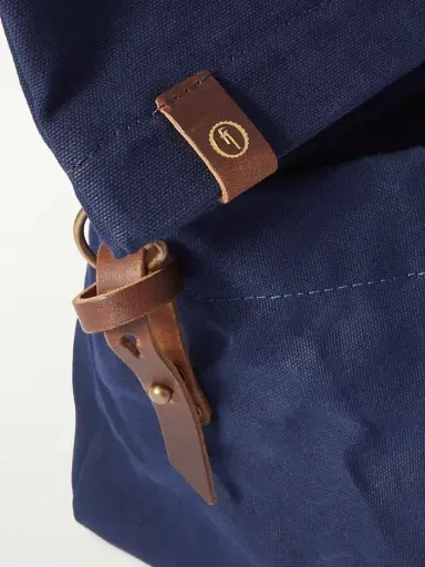 Bleu de Chauffe Cabine Leather-Trimmed Cotton-Canvas Holdall - Men | Thumbnail 4