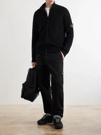 Stone Island Ribbed Cotton Zip-Up Sweater - Men | Thumbnail 2 Stone Island Ribbed Cotton Zip-Up Sweater - Men | Thumbnail 2
