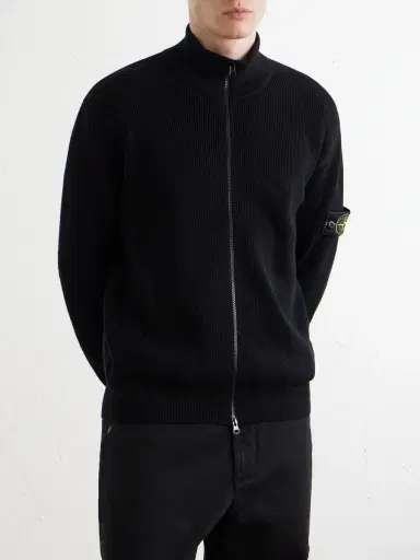 Stone Island Ribbed Cotton Zip-Up Sweater - Men | Thumbnail 3 Stone Island Ribbed Cotton Zip-Up Sweater - Men | Thumbnail 3