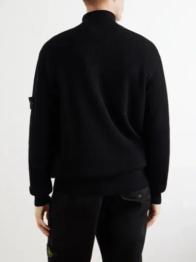 Stone Island Ribbed Cotton Zip-Up Sweater - Men | Thumbnail 4 Stone Island Ribbed Cotton Zip-Up Sweater - Men | Thumbnail 4