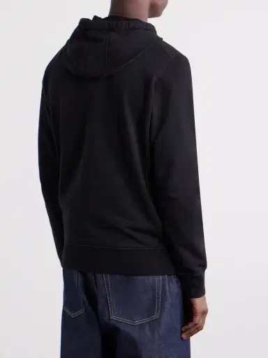 Stone Island Logo-Appliquéd Garment-Dyed Cotton-Fleece Hoodie - Men | Thumbnail 4 Stone Island Logo-Appliquéd Garment-Dyed Cotton-Fleece Hoodie - Men | Thumbnail 4