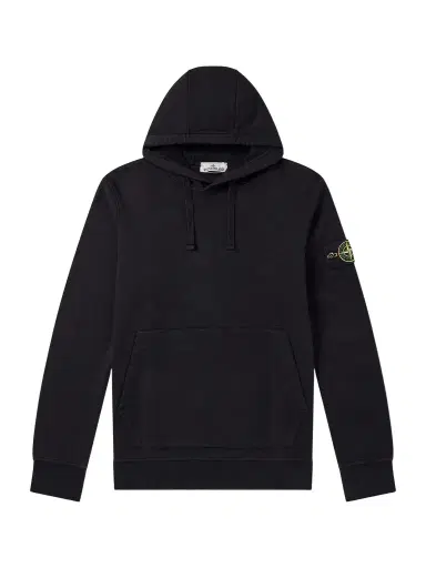 Stone Island Logo-Appliquéd Garment-Dyed Cotton-Fleece Hoodie - Men | Thumbnail 1 Stone Island Logo-Appliquéd Garment-Dyed Cotton-Fleece Hoodie - Men | Thumbnail 1