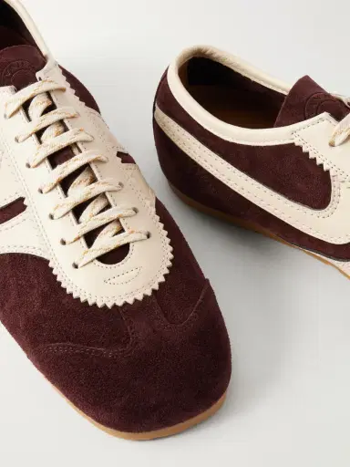 Dries Van Noten Leather-Trimmed Suede Sneakers - Men | Thumbnail 5