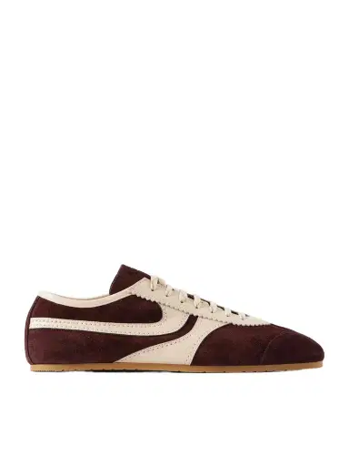 Dries Van Noten Leather-Trimmed Suede Sneakers - Men | Thumbnail 1
