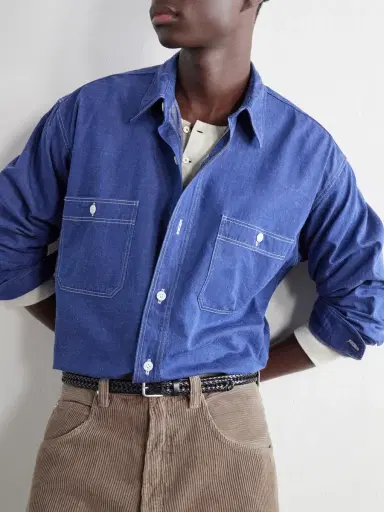 Kaptain Sunshine Work Suvin Cotton and Hemp-Blend Shirt - Men | Thumbnail 5 Kaptain Sunshine Work Suvin Cotton and Hemp-Blend Shirt - Men | Thumbnail 5