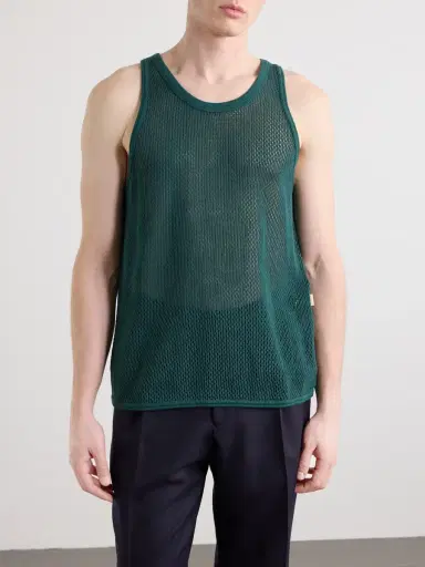 Aimé Leon Dore Open-Knit Cotton Tank Top - Men | Thumbnail 3