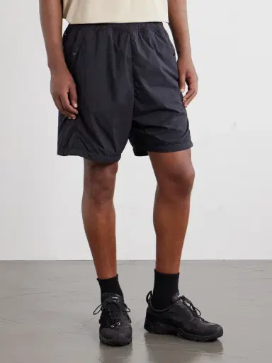 Stone Island Straight-Leg Logo-Appliquéd Garment-Dyed Shell Shorts - Men | Thumbnail 3 Stone Island Straight-Leg Logo-Appliquéd Garment-Dyed Shell Shorts - Men | Thumbnail 3
