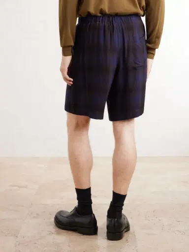 Dries Van Noten Wide-Leg Checked Twill Shorts - Men | Thumbnail 4