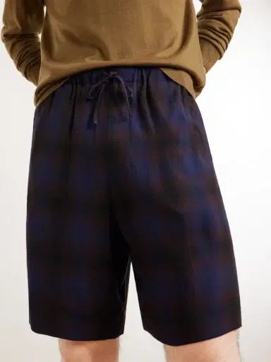 Dries Van Noten Wide-Leg Checked Twill Shorts - Men | Thumbnail 5