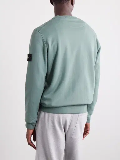 Stone Island Garment-Dyed Cotton-Fleece Sweatshirt - Men | Thumbnail 4