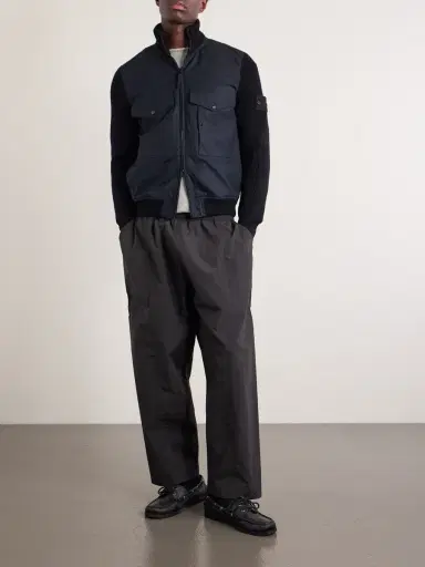 Stone Island STONE ISLAND GHOST Hybrid Cotton-Canvas and Ribbed Virgin Wool Bomber Jacket - Men | Thumbnail 2