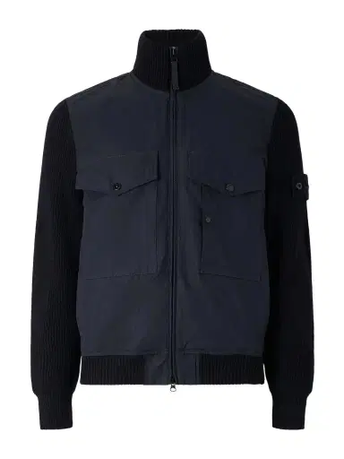 Stone Island STONE ISLAND GHOST Hybrid Cotton-Canvas and Ribbed Virgin Wool Bomber Jacket - Men | Thumbnail 1