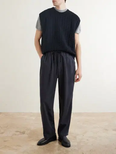 Kaptain Sunshine Straight-Leg Silk-Gabardine Drawstring Trousers - Men | Thumbnail 2 Kaptain Sunshine Straight-Leg Silk-Gabardine Drawstring Trousers - Men | Thumbnail 2