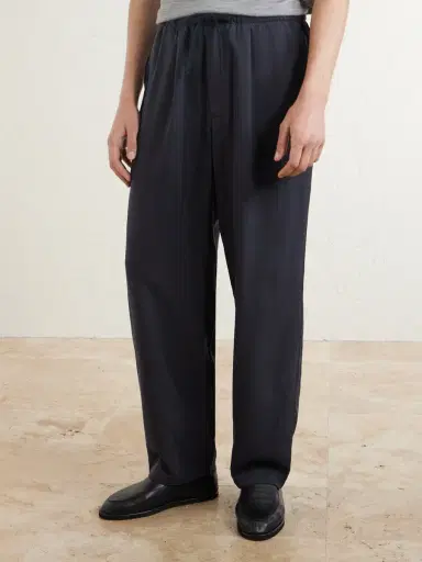 Kaptain Sunshine Straight-Leg Silk-Gabardine Drawstring Trousers - Men | Thumbnail 3 Kaptain Sunshine Straight-Leg Silk-Gabardine Drawstring Trousers - Men | Thumbnail 3