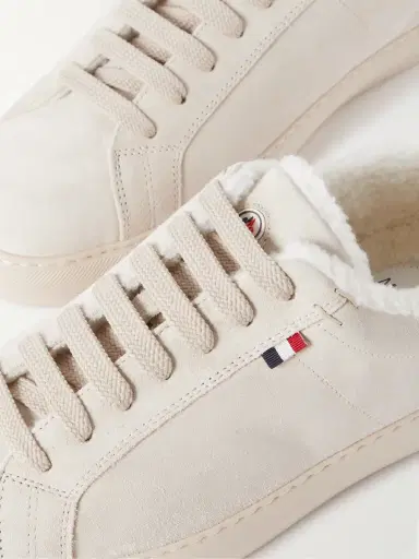 Moncler New Monaco Shearling-Lined Suede Sneakers - Men | Thumbnail 5