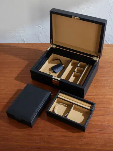 Smythson Panama Cross-Grain Leather Jewellery Box - Men | Thumbnail 2