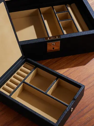 Smythson Panama Cross-Grain Leather Jewellery Box - Men | Thumbnail 5