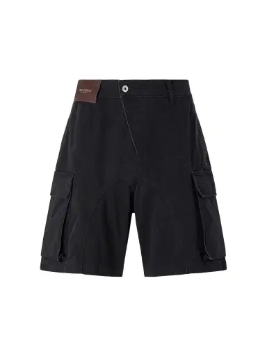 JW Anderson Twisted Wide-Leg Cotton-Twill Cargo Shorts - Men | Thumbnail 1