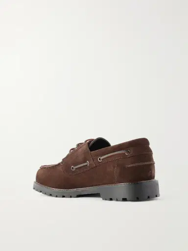 Studio Nicholson Lace-Up Boat Suede Shoes - Men | Thumbnail 4 Studio Nicholson Lace-Up Boat Suede Shoes - Men | Thumbnail 4