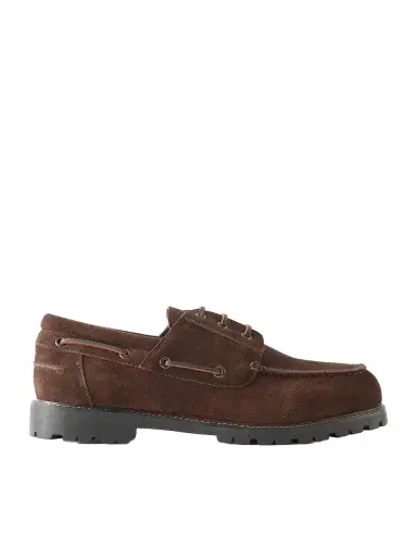 Studio Nicholson Lace-Up Boat Suede Shoes - Men | Thumbnail 1 Studio Nicholson Lace-Up Boat Suede Shoes - Men | Thumbnail 1