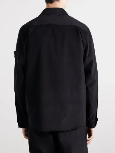 Stone Island Logo-Appliquéd Cotton Corduroy Shirt - Men | Thumbnail 4