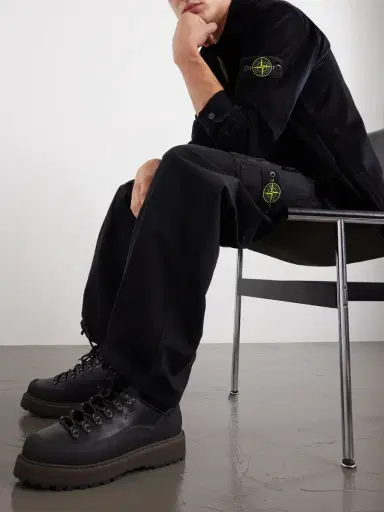 Stone Island Logo-Appliquéd Cotton Corduroy Shirt - Men | Thumbnail 5