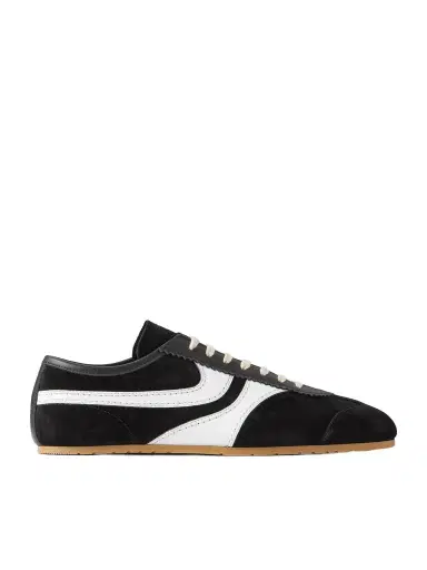 Dries Van Noten Leather-Trimmed Suede Sneakers - Men | Thumbnail 1